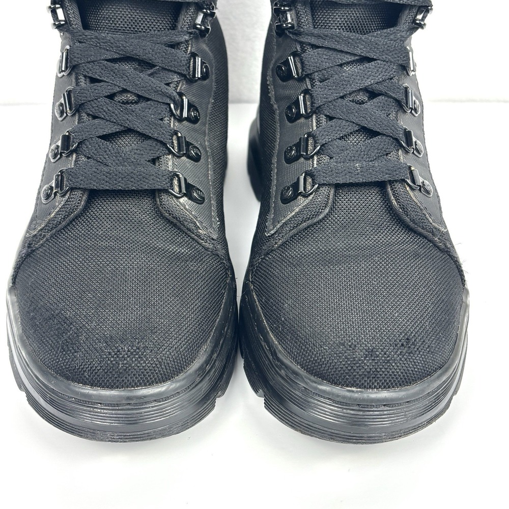 Dr. Martens Combs W Combat Boots Black Canvas Womens Size 8 Ankle Lace Up AW004 - Picture 5 of 12